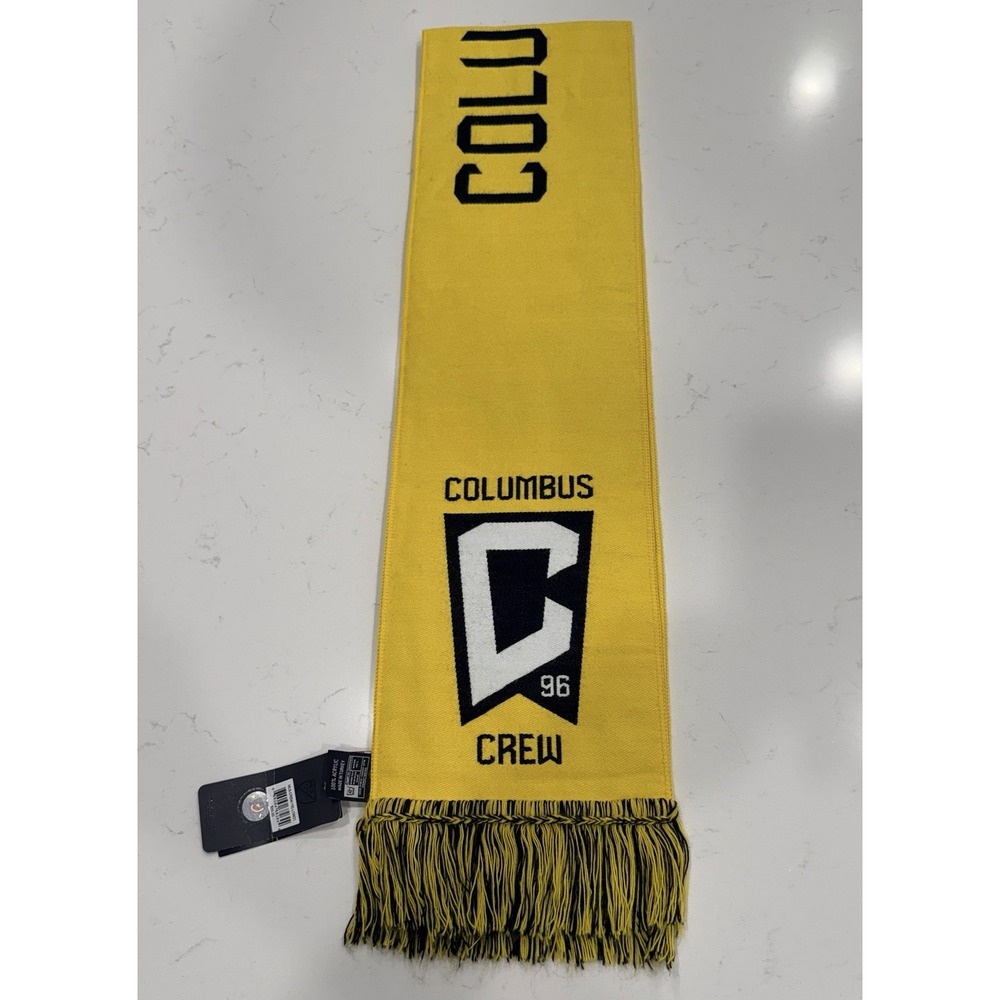 Columbus Crew 96 RUFFNECK Brand MLS Soccer Scarf Yellow & Black  100% Acrylic